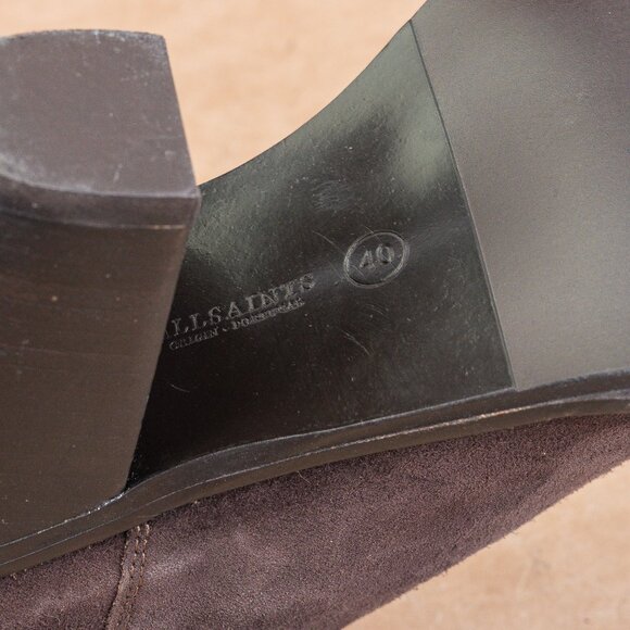 AllSaints Women Evering Western Dark Brown Chelsea Ankle Boots sz 9.5-10US EUR40 - Picture 7 of 8